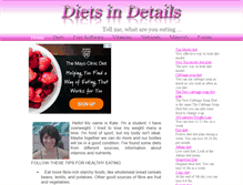 Tablet Screenshot of dietsindetails.com